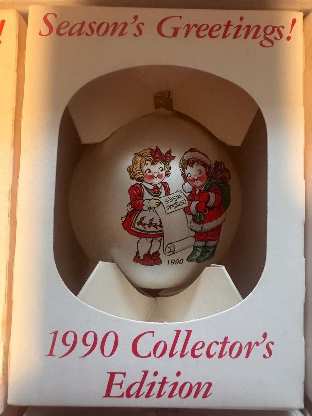 Campbell's Kids 1990 Collector's Edition Christmas Ornament